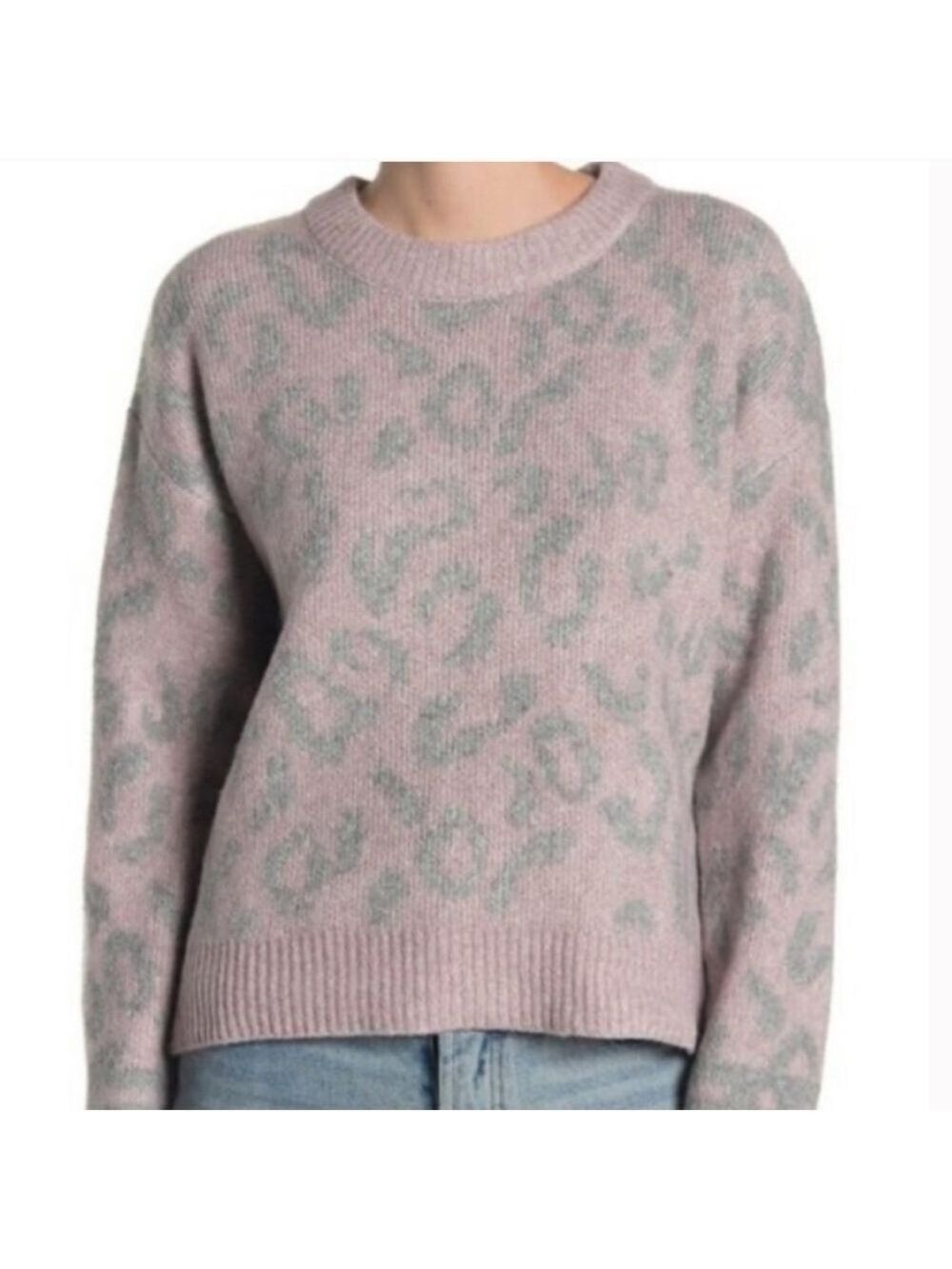 John + Jenn Cheetah Print Sweater Large